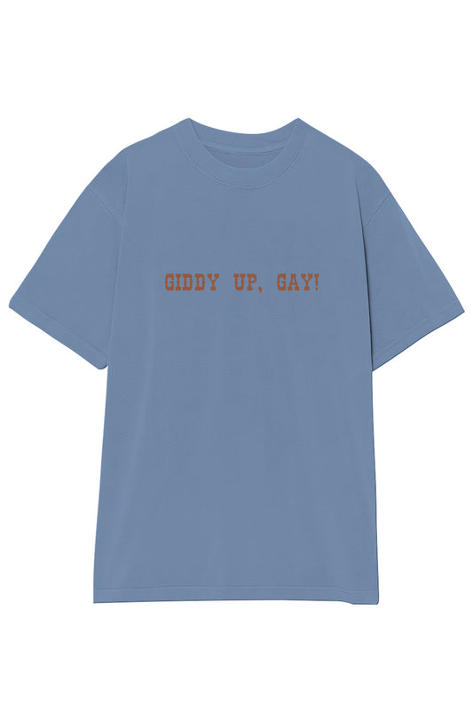 Giddy Up, Gay! Crewneck Tee