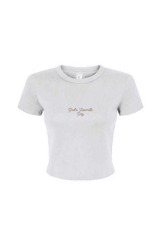 GOD'S FAVORITE FAVORITE GAY Embroidered Baby Tee