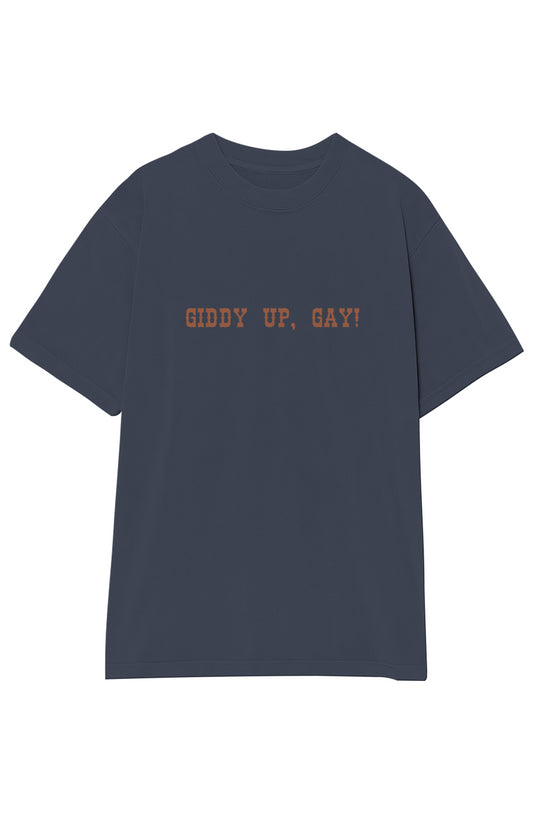 Giddy Up, Gay! Crewneck Tee