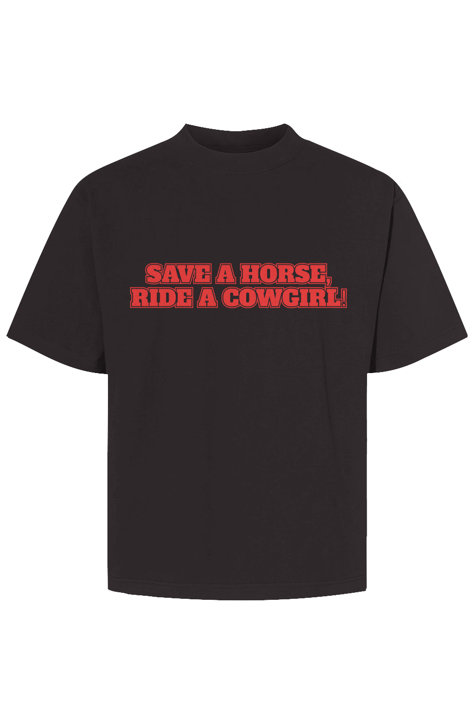 SAVE A HORSE Masc Cropped Heavyweight Tee