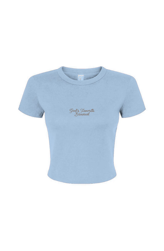 GOD'S FAVORITE BISEXUAL Embroidered Baby Tee